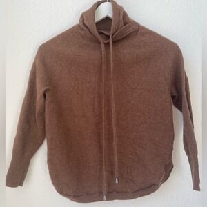 Cynthia Rowley 100% Extrafine Merino Wool Cowl Neck Drawstring Sweater SizeSmall